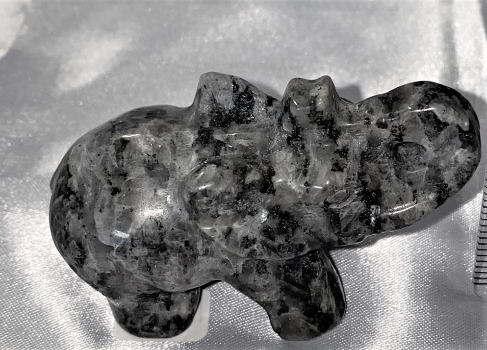 Larvikite Elephant Figurine