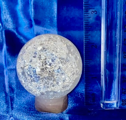 Crackled Glass Sphere - Clear 2