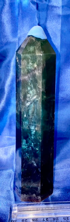 Fluorite Tower m2 - Blue, Green, Purple and White polished stone