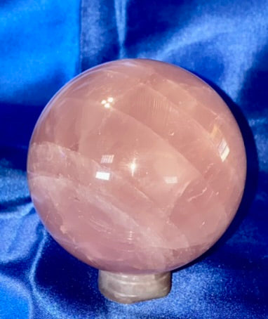 Rose Quartz Sphere 3m - polished pink stone sculpture