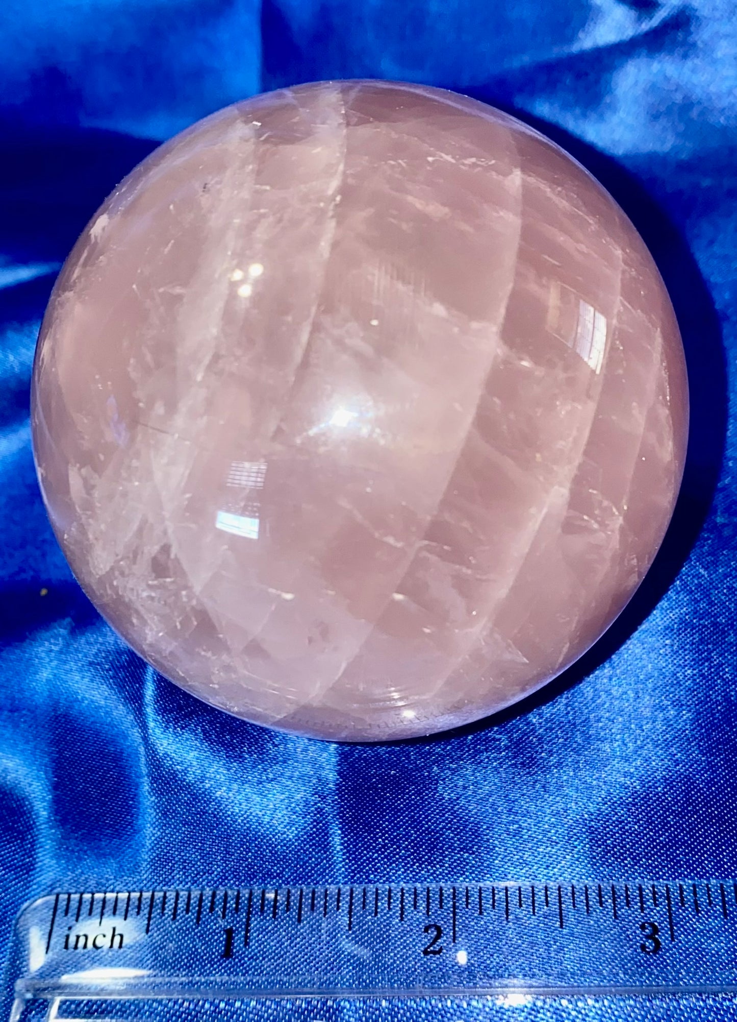 Rose Quartz Sphere 3m - polished pink stone sculpture