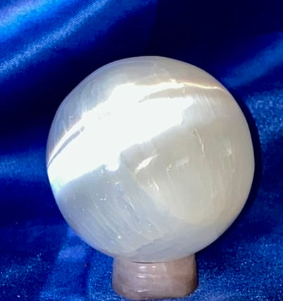 Selenite Sphere 1, 2