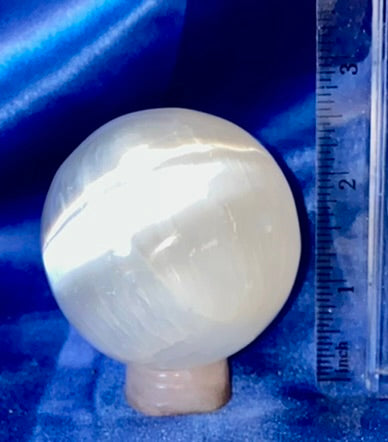 Selenite Sphere 1, 2