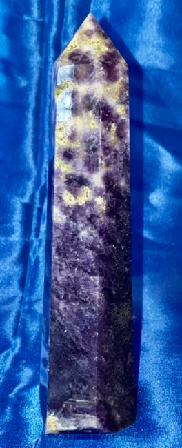 Fluorite Tower 3 - purple and white polished stone