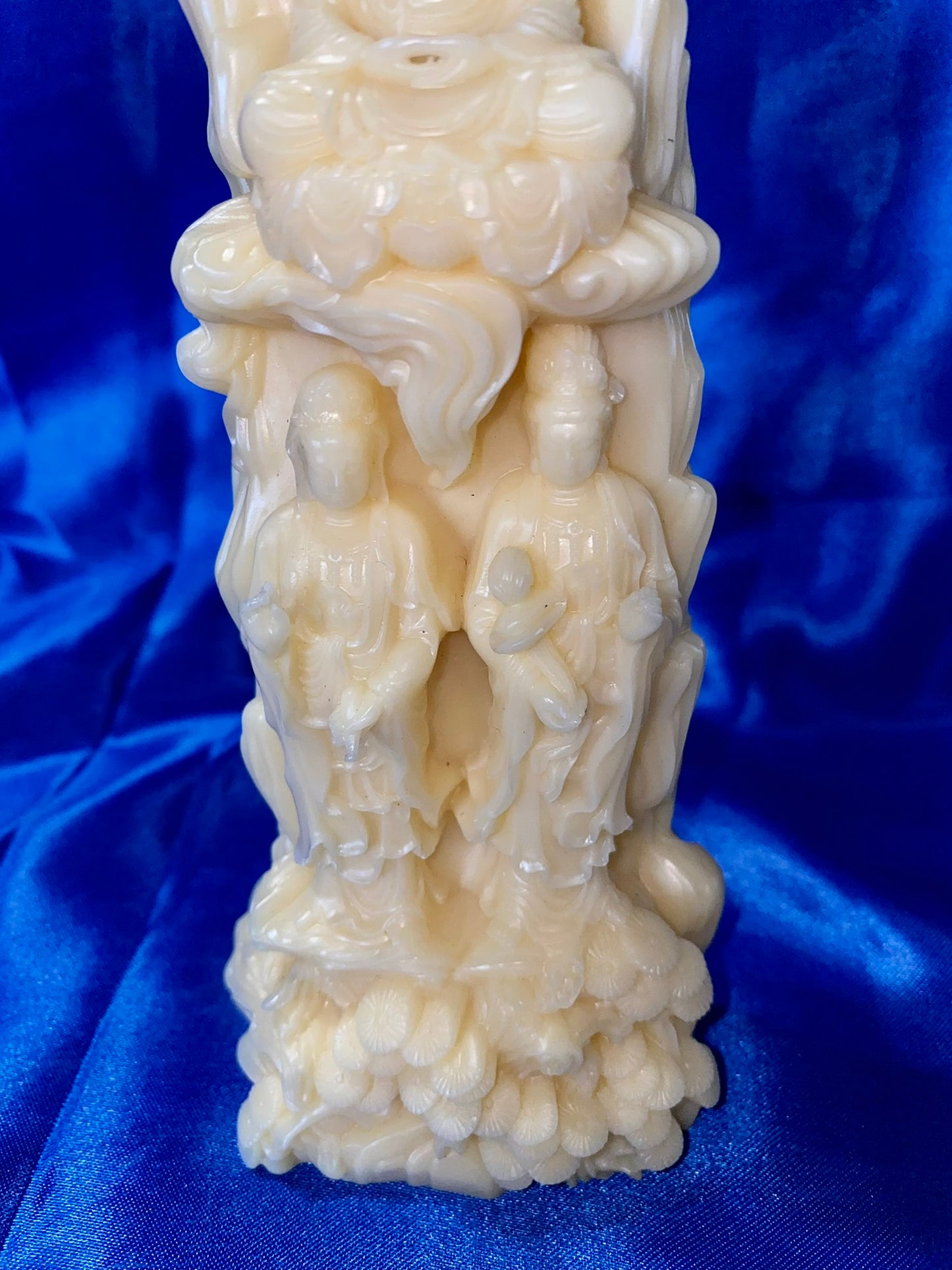 Buddha Trio Statue, Tagua Fruit (AKA PalmIvory)