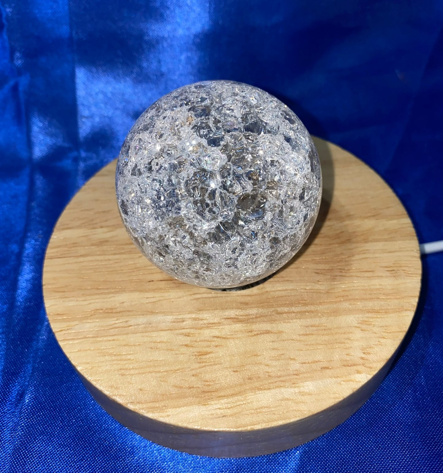 Crackled Glass Sphere - Clear 2