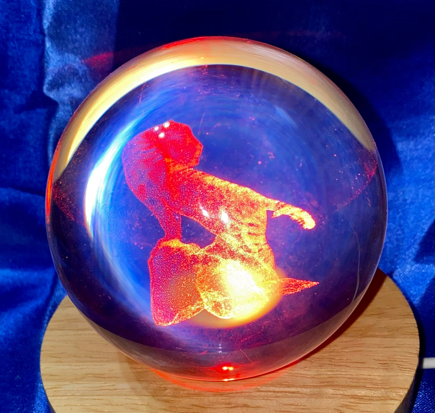 Carving Glass Tiger Sphere