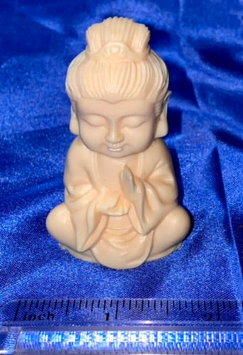 Buddha figurine, Tagua Fruit (AKA Palm FruitIvory)