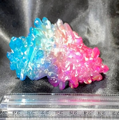 Quartz Aura Cluster (blue and pink)