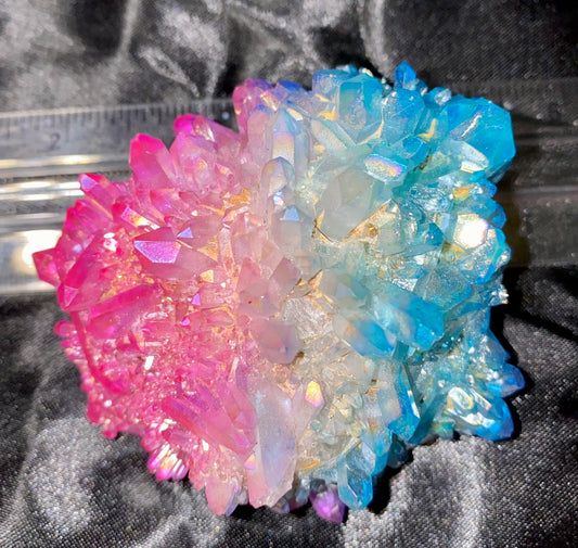 Quartz Aura Cluster (blue and pink)