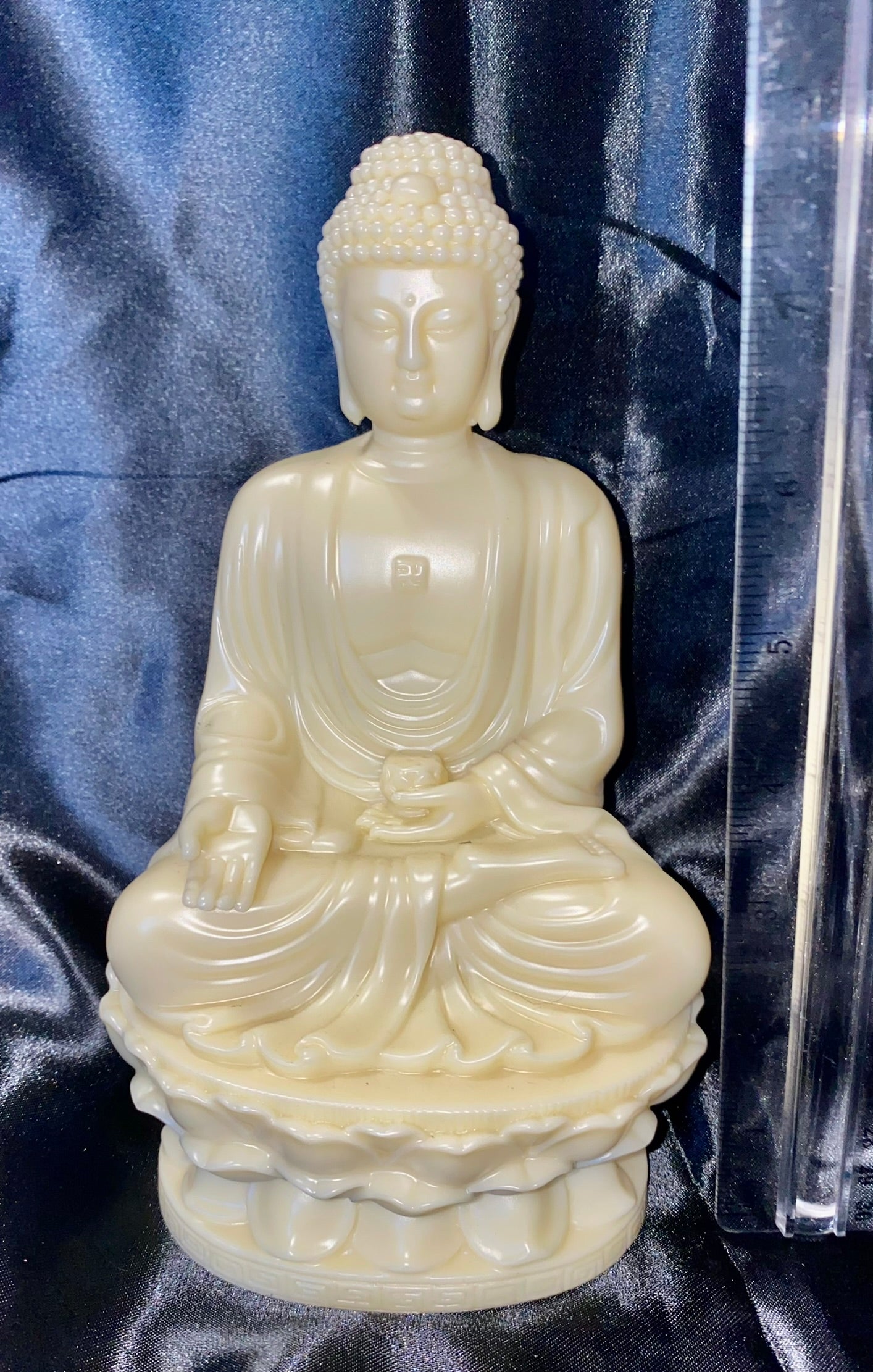 Seated Buddha Statue made of Tagua Fruit (AKA PalmIvory)