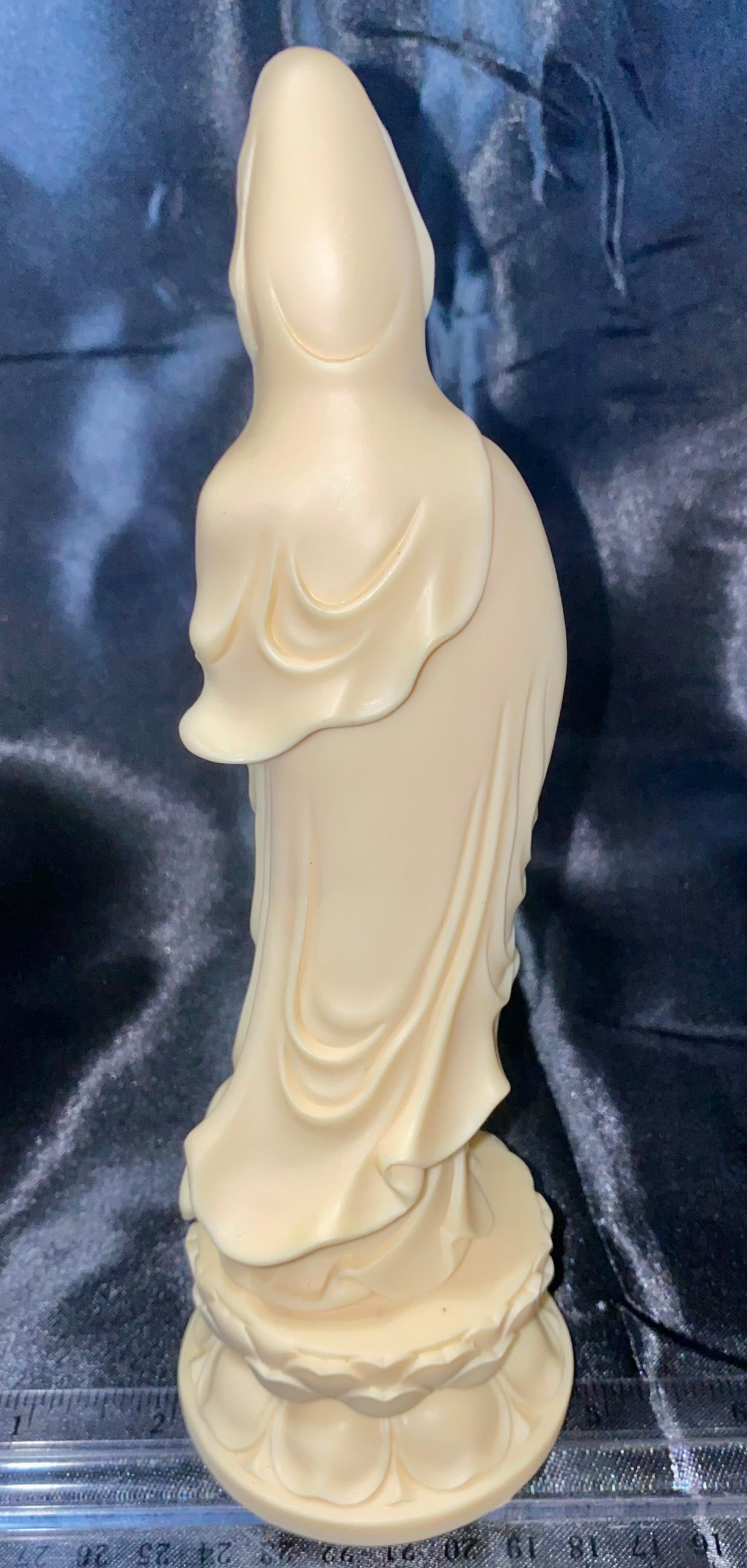 Standing Quan Yin Statue, Tagua Fruit (AKA Palm FruitIvory)