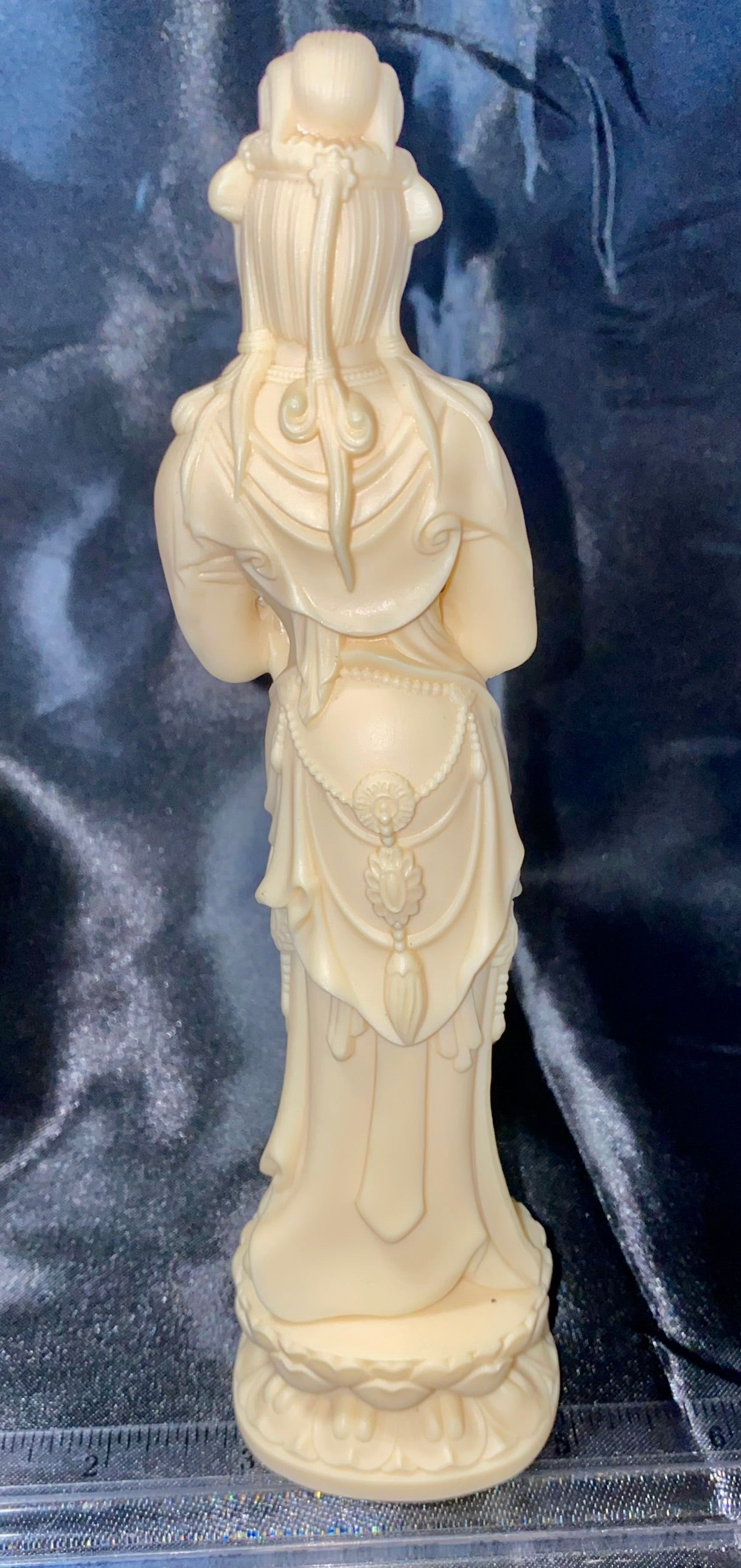 Standing Quan Yin Statue, Tagua Fruit (AKA Palm FruitIvory)