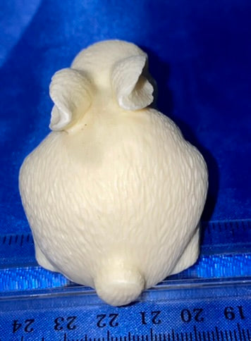 Rabbit Figurine made of Tagua Fruit (AKA Palm FruitIvory)