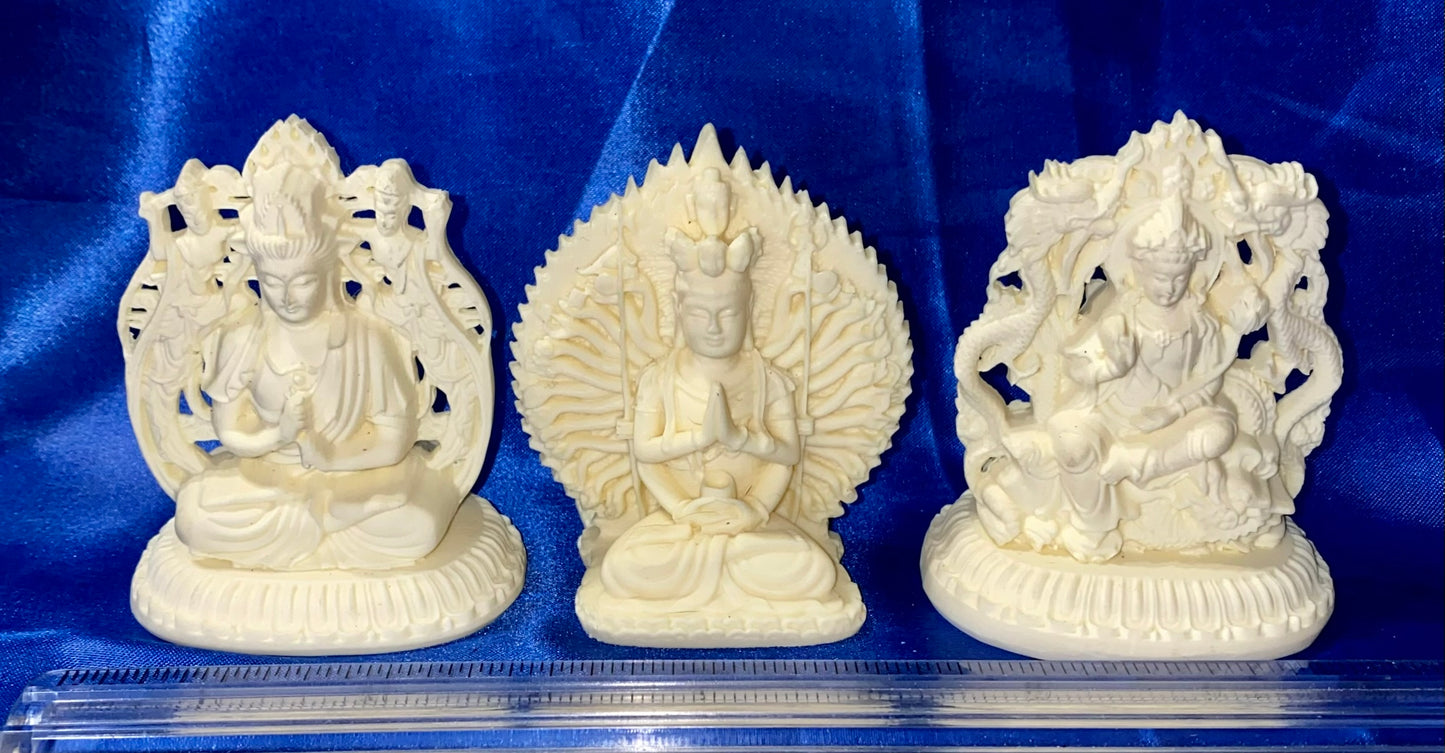 Kwan Yin Figurines, Tagua Fruit (AKA Palm FruitIvory)