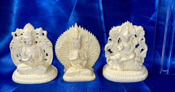 Kwan Yin Figurines, Tagua Fruit (AKA Palm FruitIvory)