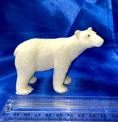 Polar Bear Figurine/Statue made of Tagua Fruit (AKA Palm FruitIvory)