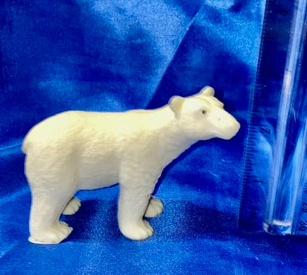 Polar Bear Figurine/Statue made of Tagua Fruit (AKA Palm FruitIvory)