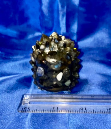 Resin Hedgehog Figurine (Labradorite filled)