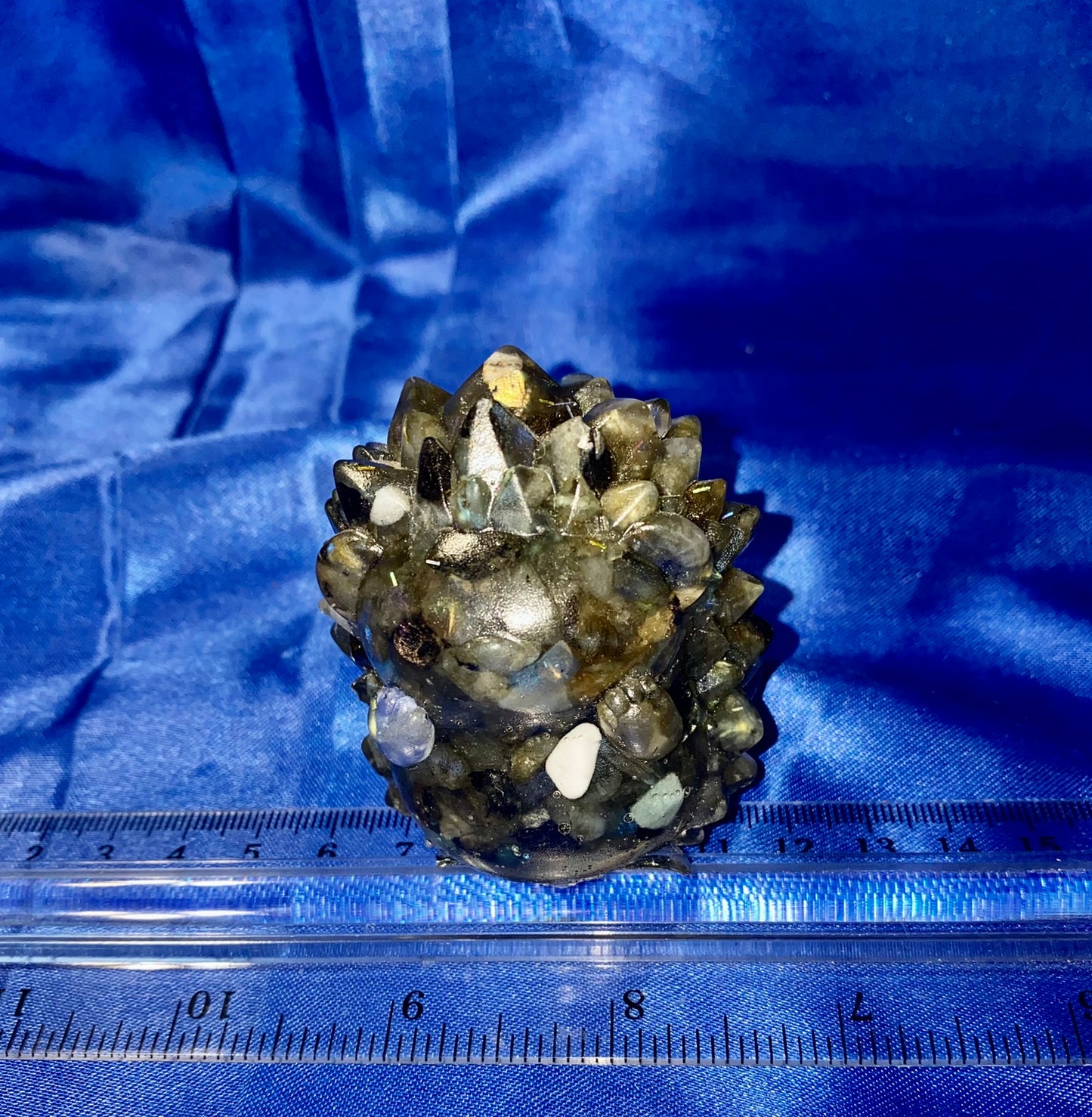 Resin Hedgehog Figurine (Labradorite filled)