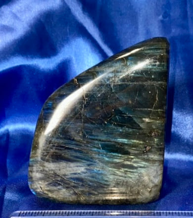 Labradorite Free Form 3 - polished blue gold flash stone sculpture