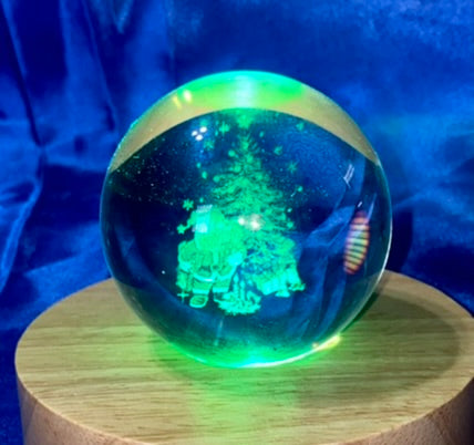 Carving Glass Christmas Sphere