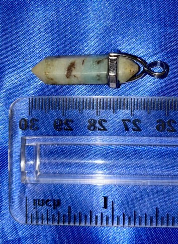 Ocean Jasper Pendulum Pendants - polished stone sculptures