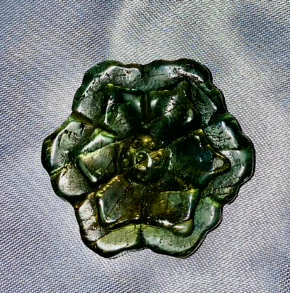 Labradorite Flower Carvings - polished blue gold flash stone sculpture