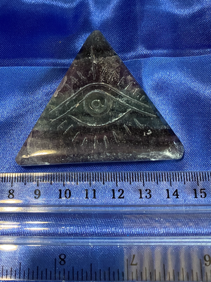 Rainbow Fluorite "Eye of Providence" Figure